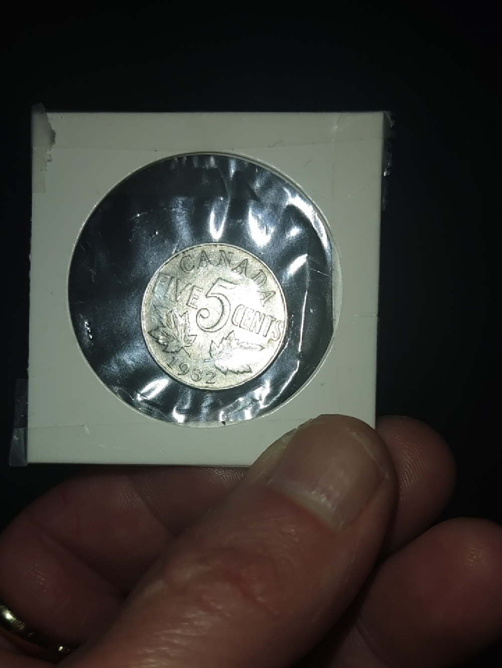 1932 Canada Five Cents Coin - Silver Tone